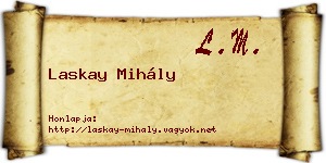 Laskay Mihály névjegykártya