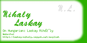 mihaly laskay business card